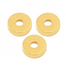 DQ metal disc bead 6x2mm Gold